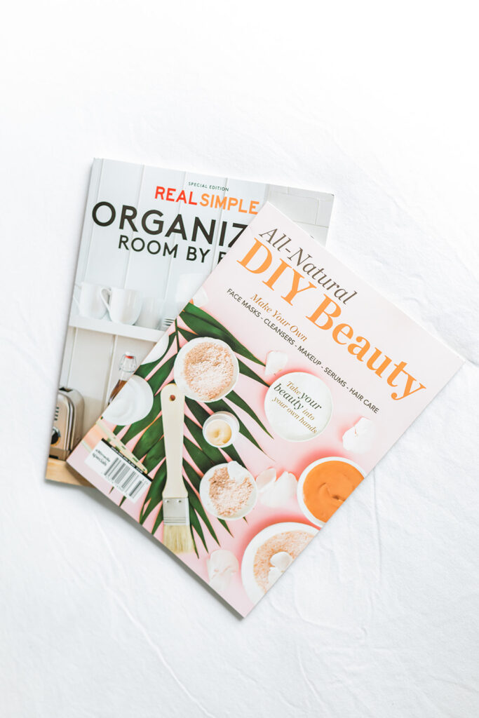 a stack of magazines