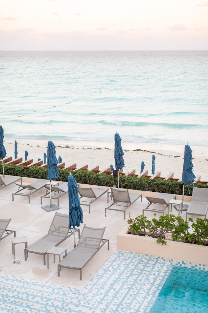 scenic beach in cancun, mexico