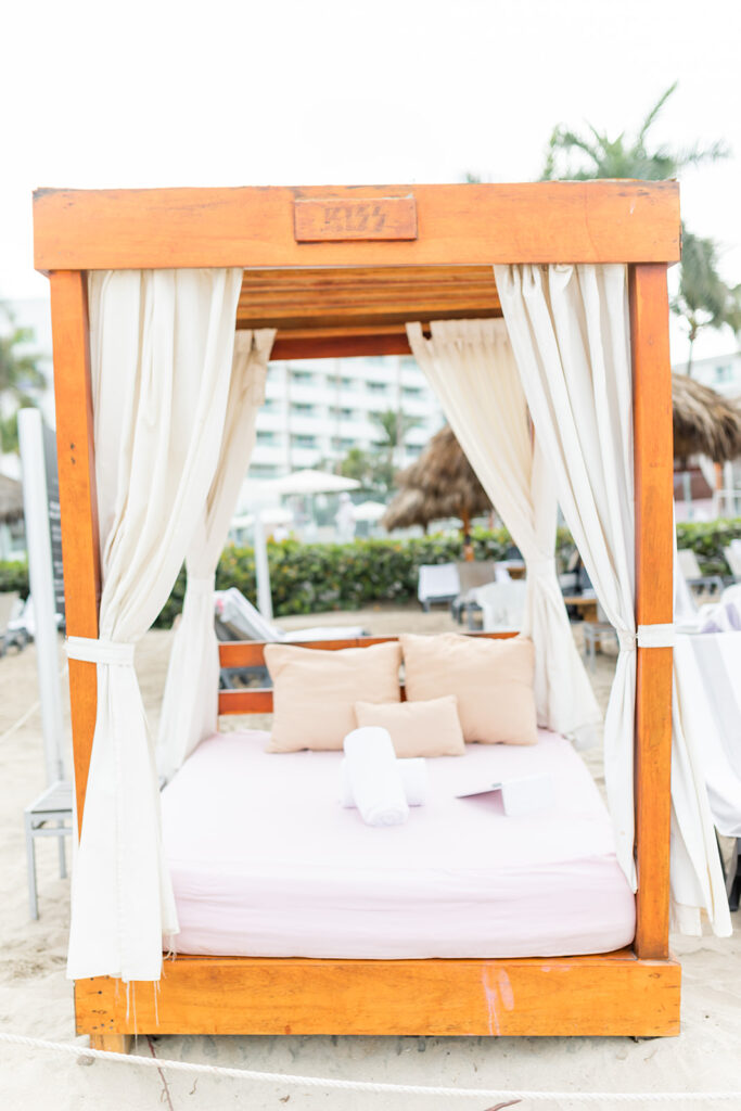 day bed on the beach