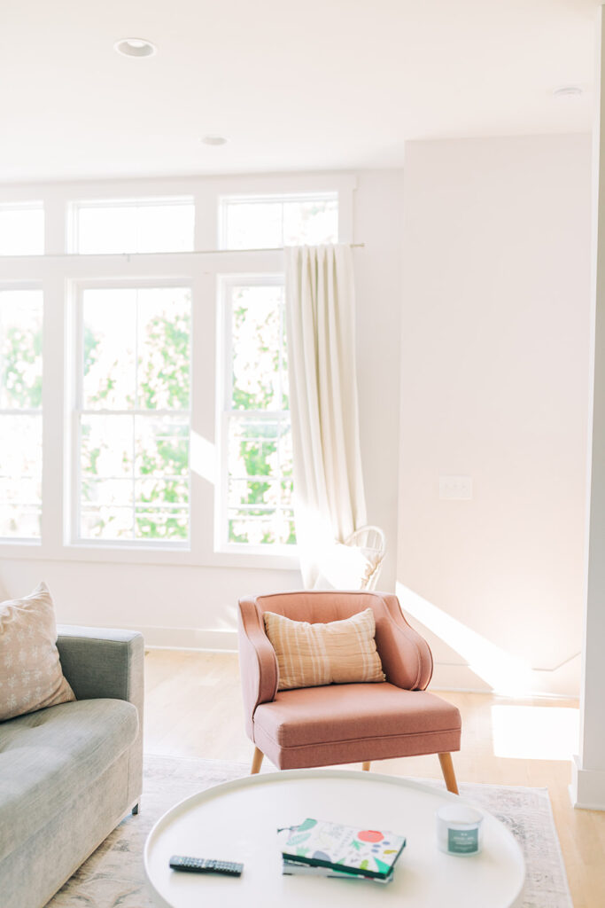 living room with natural light and soft, neutral decor